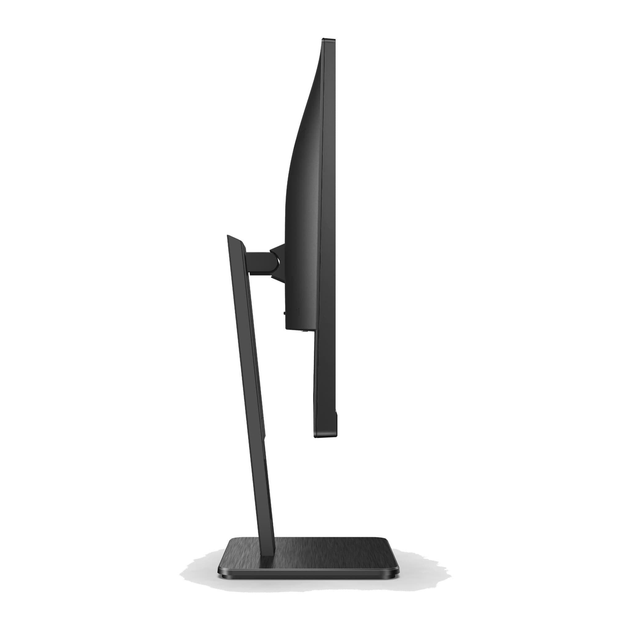 AOC 27P2Q monitor side profile showing the height-adjustable stand