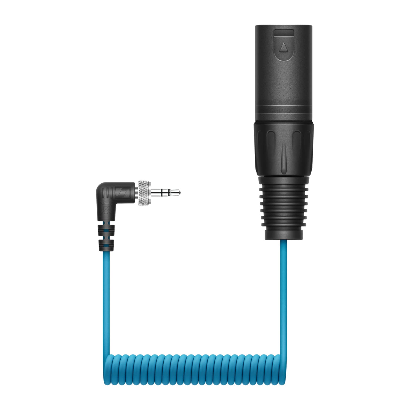 Sennheiser coiled cable from a lockable 3.5 mm jack to a male XLR