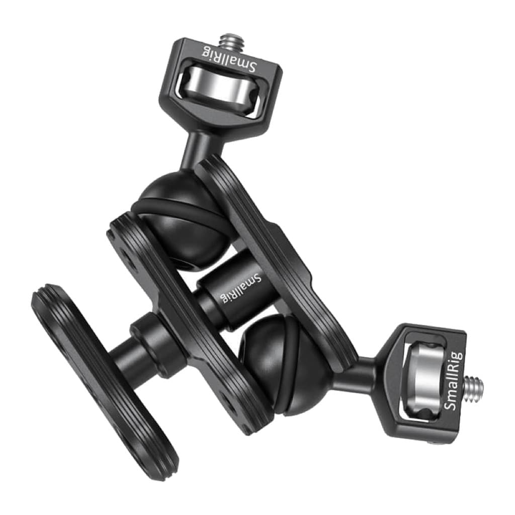SmallRig magic arm, side view of both ball heads and thumbwheels