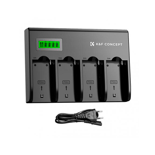 K&F Concept 4-Slot NP-F Battery Charging Station, 1