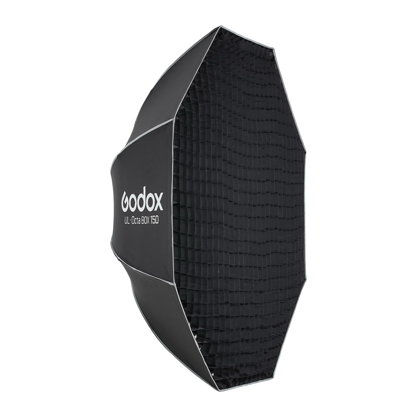 Godox UL-Octa Box 150 umbrella softbox, front three-quarter view with the honeycomb grid fitted