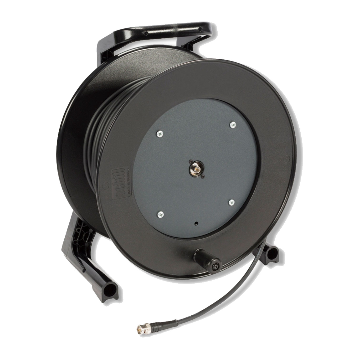 Sommer SC-Vector 0.8/3.7 SDI cable on a cable drum with BNC panel and BNC connector