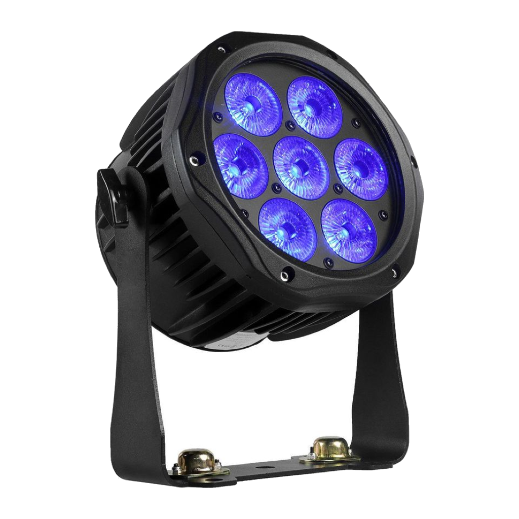 Battery LED PAR 75W IP65 (7 LEDs, DMX)