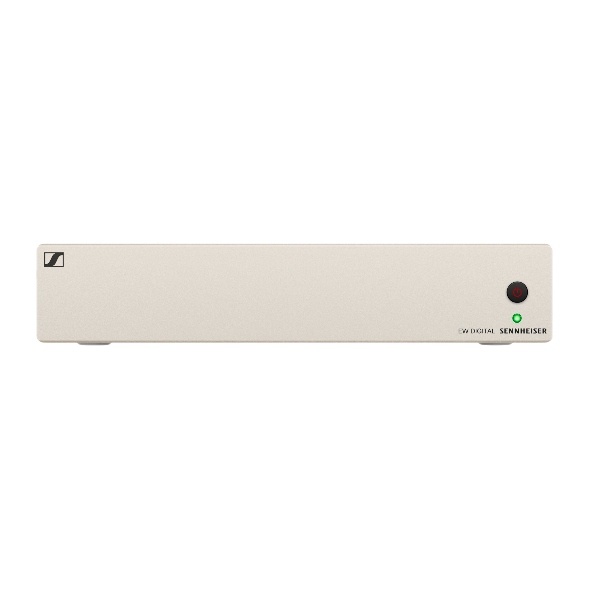 Sennheiser EW-D ASA antenna splitter front panel, light grey, with power button and status LED