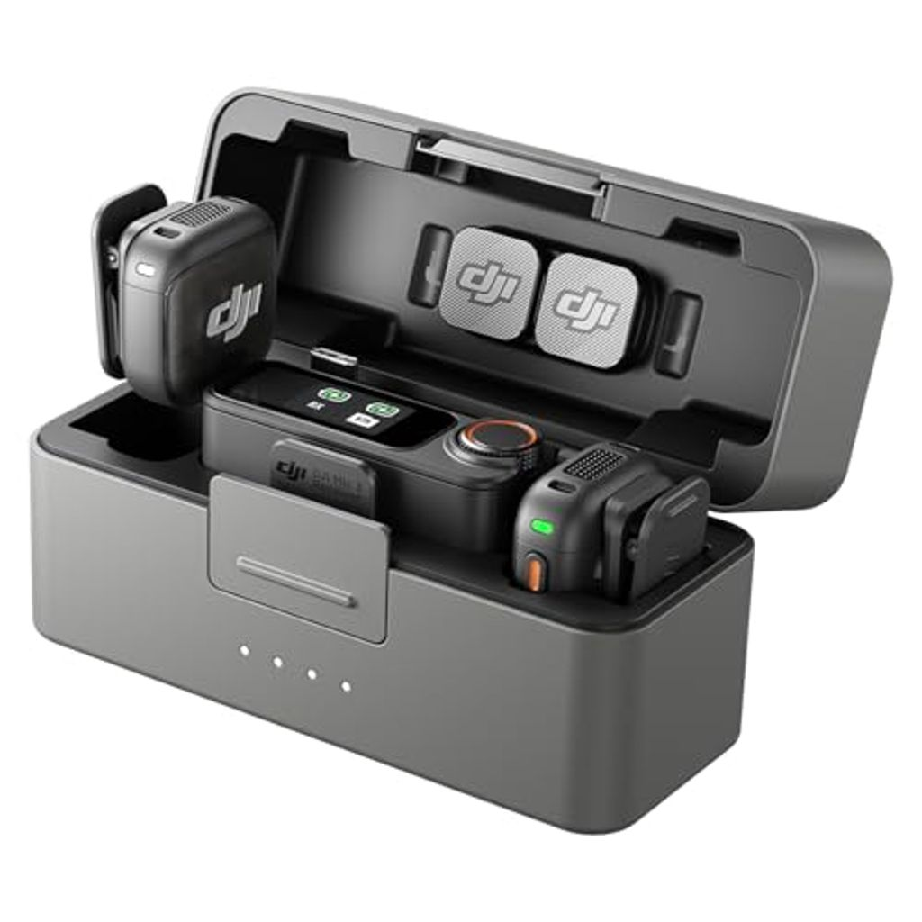 DJI Mic 3 (2 TX + 1 RX + Charging Case), Wireless Microphone, 1
