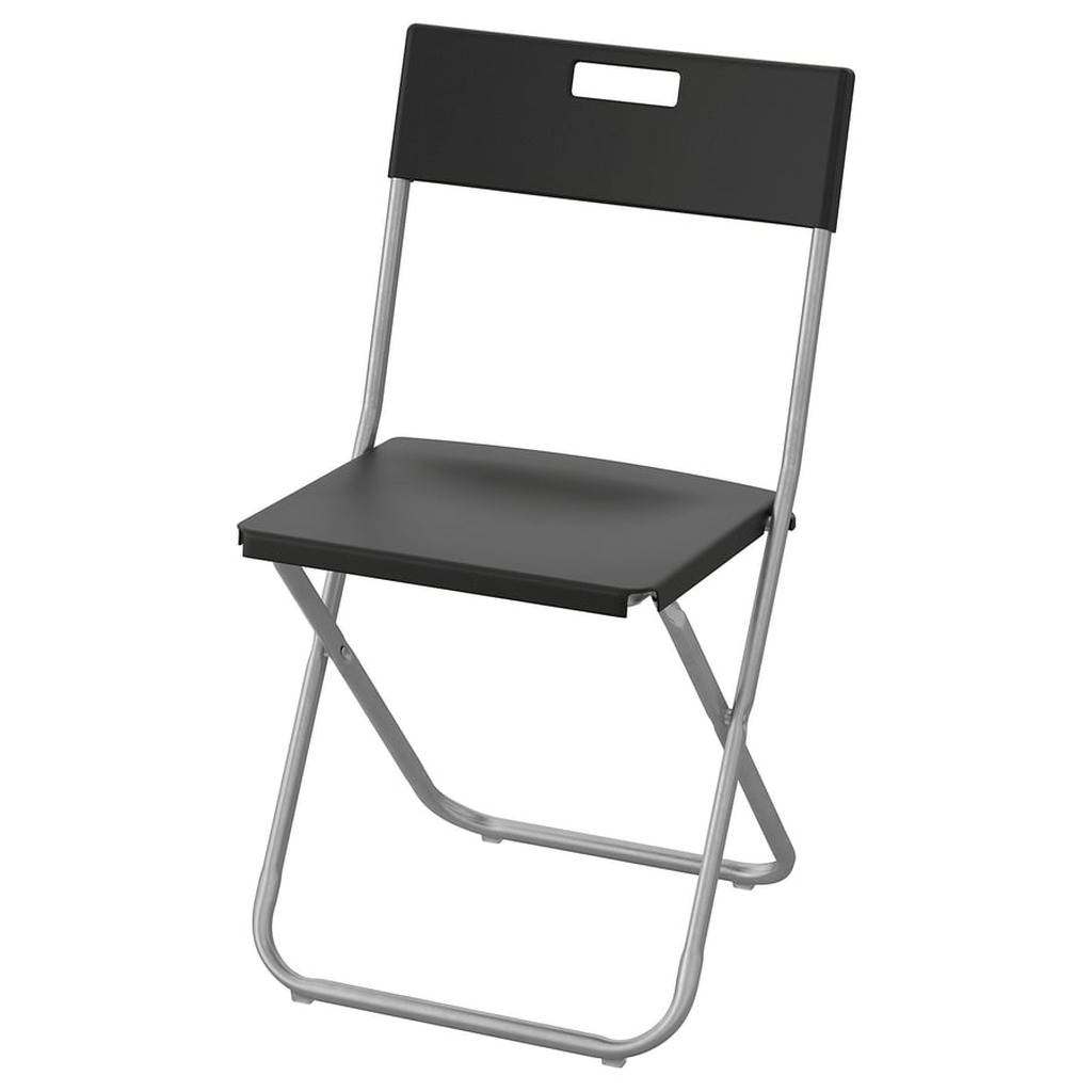 IKEA GUNDE Folding Chair (Black), 1