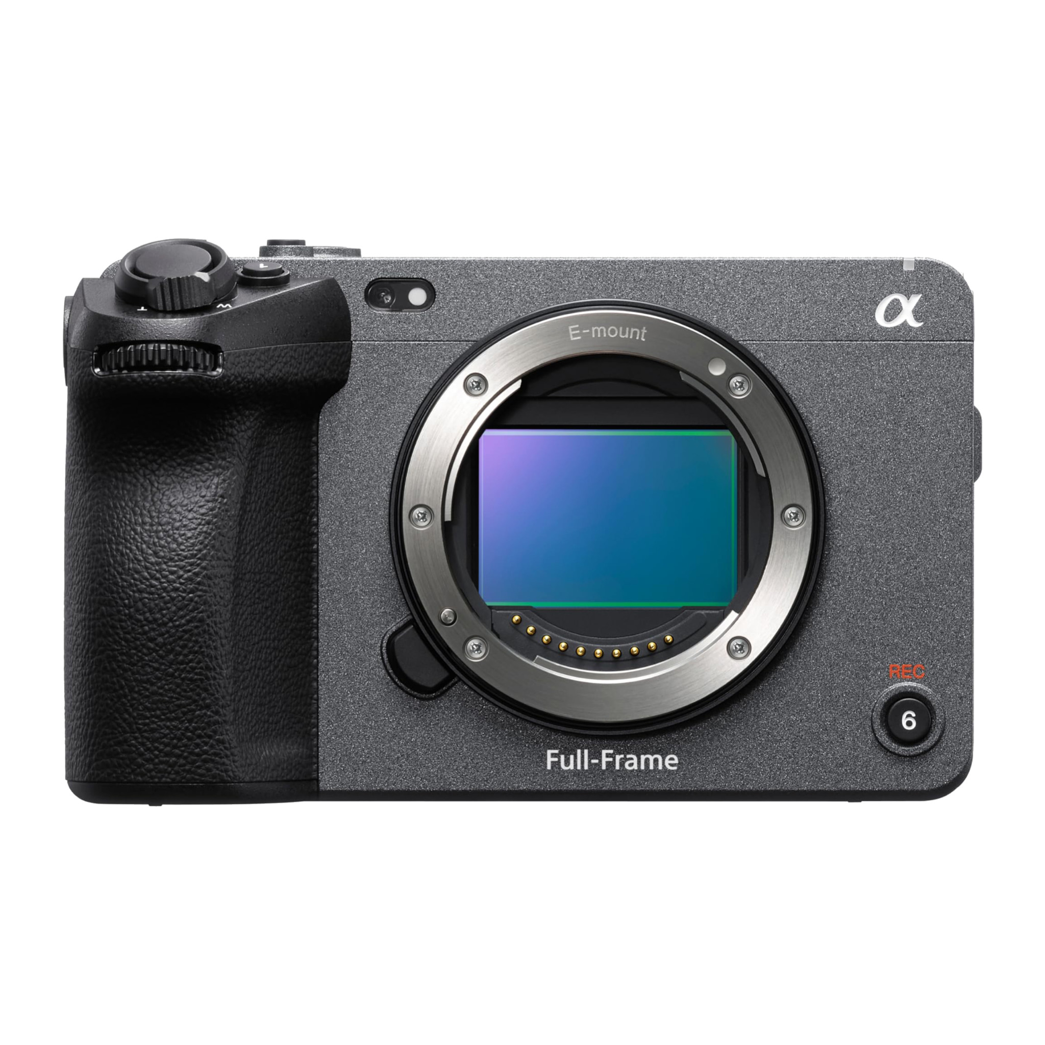 Sony FX3 (ILME-FX3A) cinema camera body, front view with E-mount and full-frame sensor