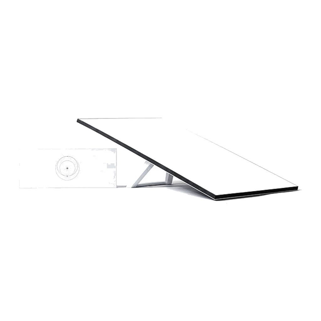 Starlink Standard dish on its kickstand beside the white Starlink Gen 3 router